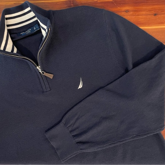 Like New | Nautica Navtech Quarter 1/4-Zip Mock Neck Pullover Sweater - Picture 6 of 13